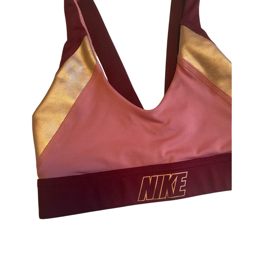 Nike Womens XS Athletic Training Running Dri-Fit Racerback Straps Colorblock Bra